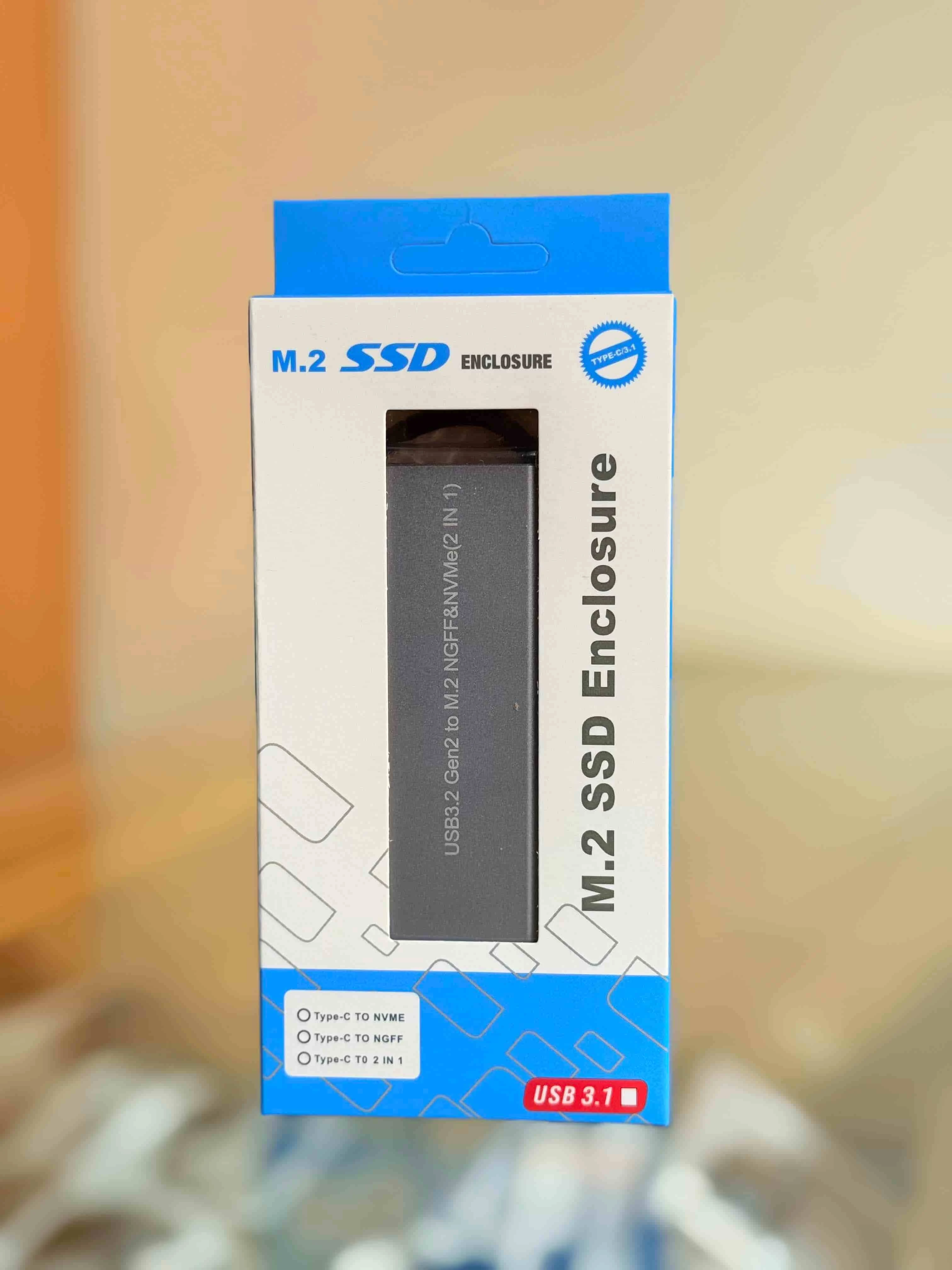USB Type-C M.2 SSD Enclosure | NVMe & NGFF 2-in-1 USB 3.1 Case