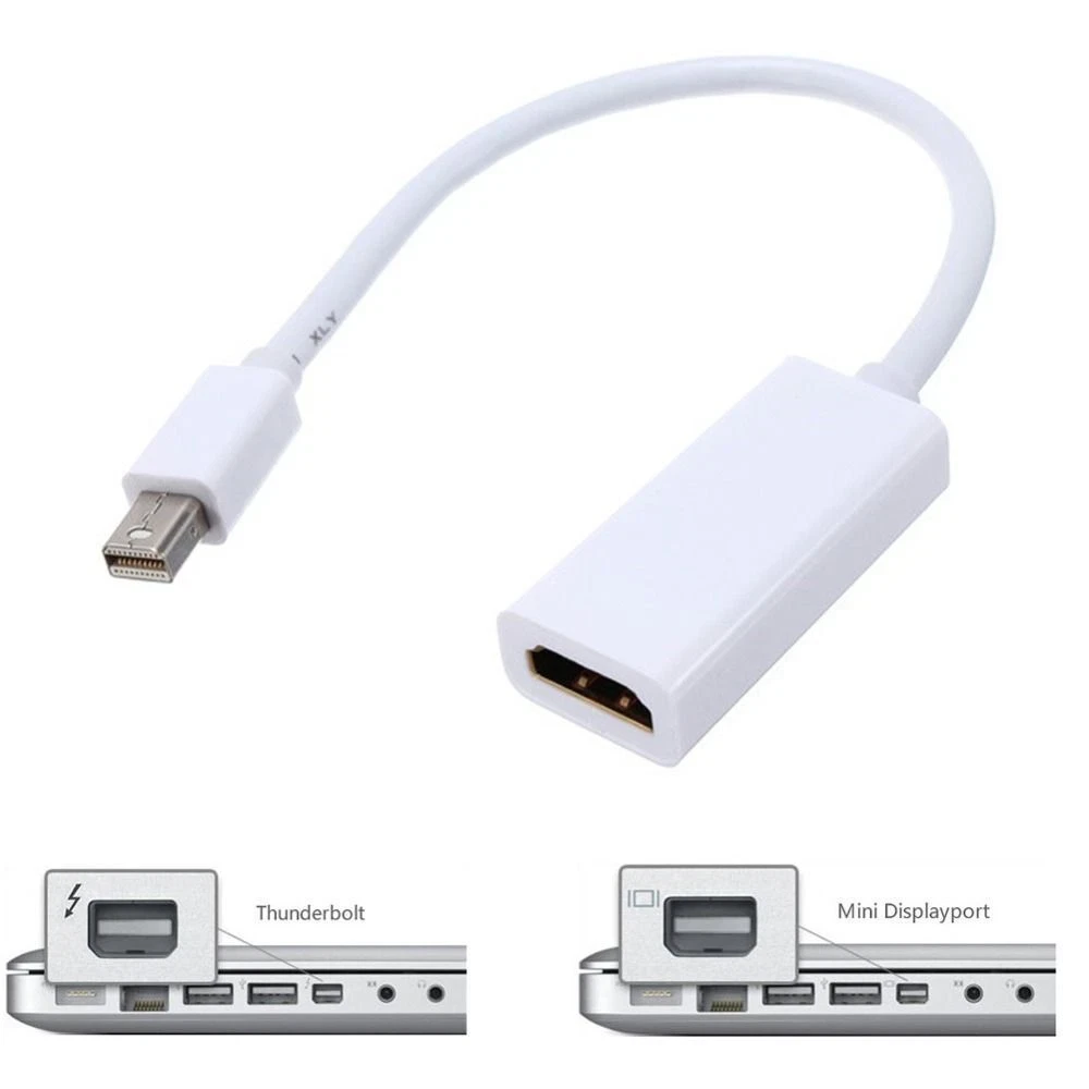 Mini DisplayPort / Thunderbolt to HDMI Adapter | Mini DP to HDMI Converter | Compatible with MacBook, iMac, Mac Mini & Thunderbolt Devices
