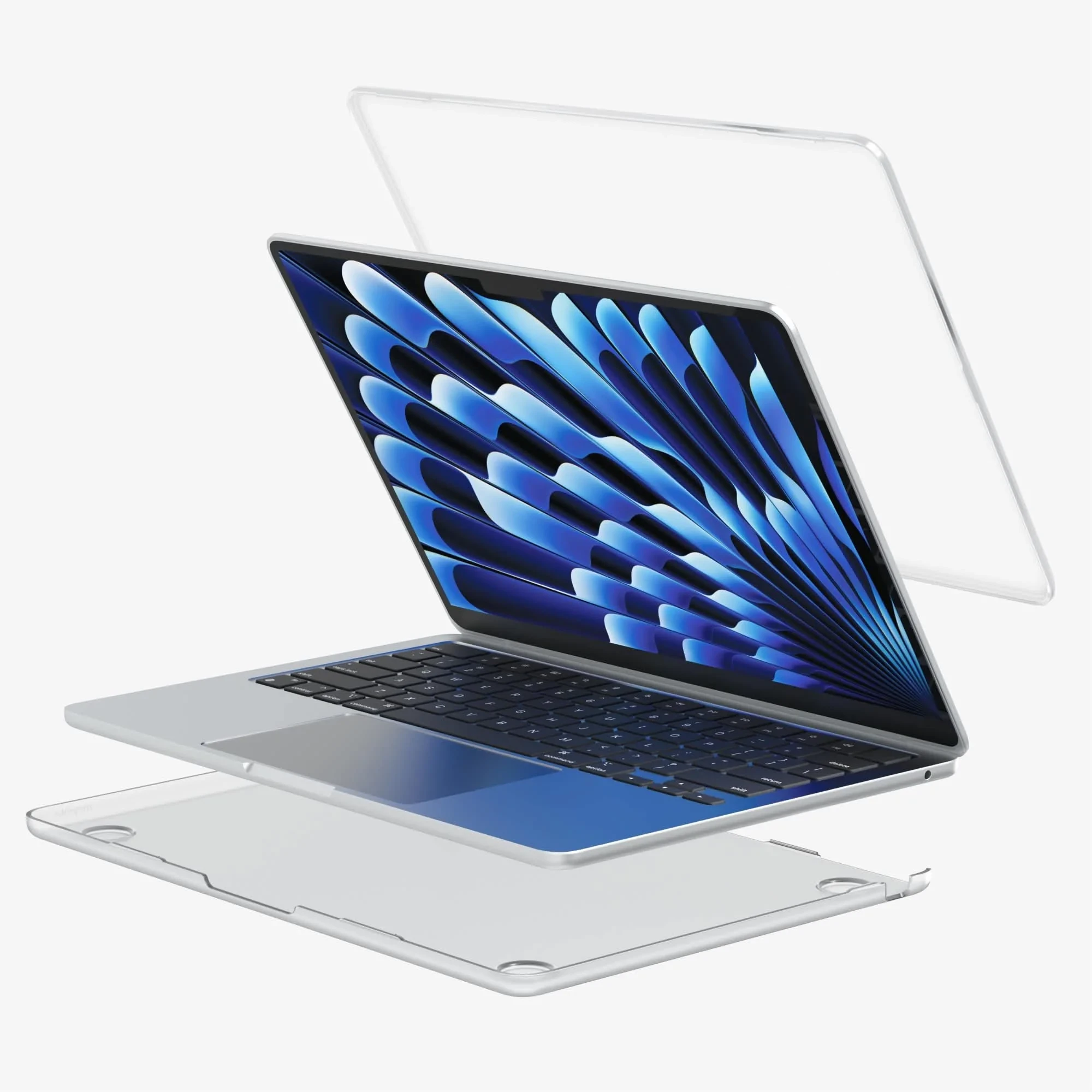 Crystal Clear Hard Shell Case for MacBook | Slim Protective Laptop Cover with Keyboard Cover | Scratch-Resistant Snap-On Case