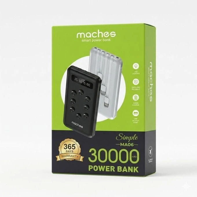 Maches MA06 30000mAh Smart Power Bank | Fast Charg...