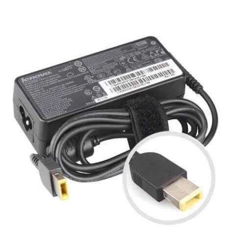 Lenovo 65W Laptop Charger | 20V 3.25A AC Power Adapter | USB-A Square Tip | Compatible with ThinkPad, IdeaPad & Yoga