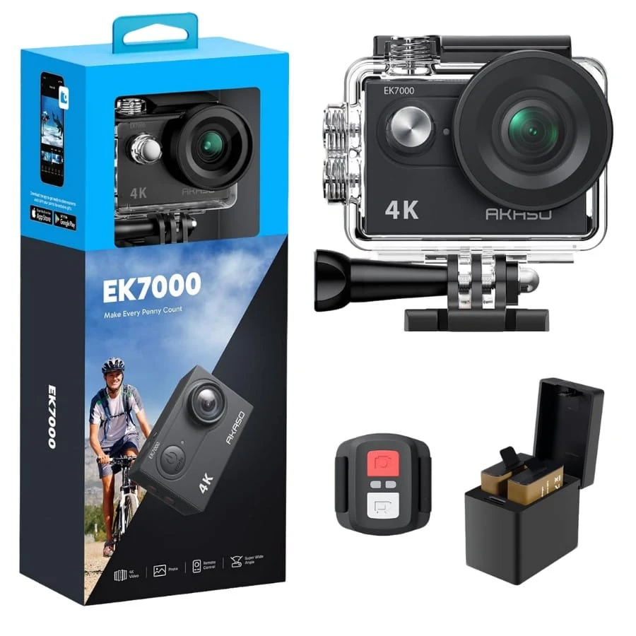 AKASO EK7000 4K WiFi Action Camera | 20MP | Remote...